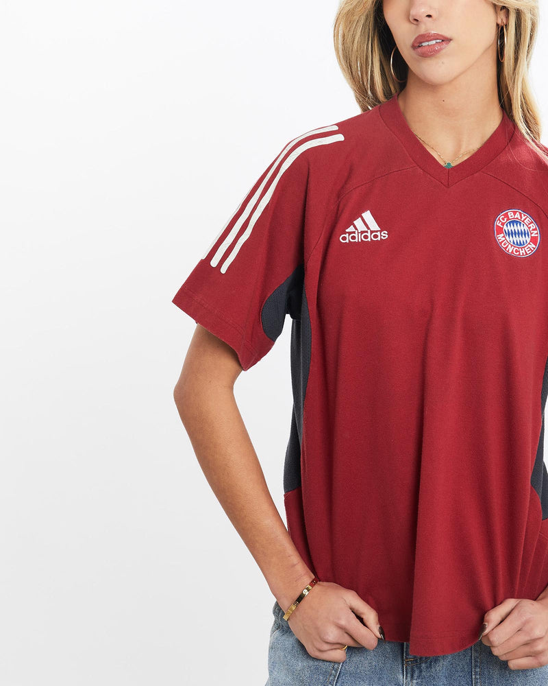 Vintage, Adidas, FC, Bayern, Munchen, Soccer, Jersey, Tee, The Real Deal, size small, colour Burgundy, newtown, sydney, australia, thrift store, opshop, preloved, secondhand, sustainable, retro, antique, 70s, 80s, 90s, 2000s, 00s, fashion, clothing, streetwear, trendy, garment, style, boutique, store, shop, archive, sale, cheap, best, top, T-Shirts