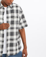 Vintage, Eddie, Bauer, Short, Sleeve, Button, Up, Shirt, The Real Deal, size medium, colour Grey, newtown, sydney, australia, thrift store, opshop, preloved, secondhand, sustainable, retro, antique, 70s, 80s, 90s, 2000s, 00s, fashion, clothing, streetwear, trendy, garment, style, boutique, store, shop, archive, sale, cheap, best, top, Shirts