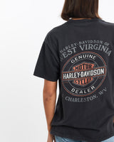 Vintage, Harley, Davidson, Tee, The Real Deal, size small, colour Black, newtown, sydney, australia, thrift store, opshop, preloved, secondhand, sustainable, retro, antique, 70s, 80s, 90s, 2000s, 00s, fashion, clothing, streetwear, trendy, garment, style, boutique, store, shop, archive, sale, cheap, best, top, T-Shirts