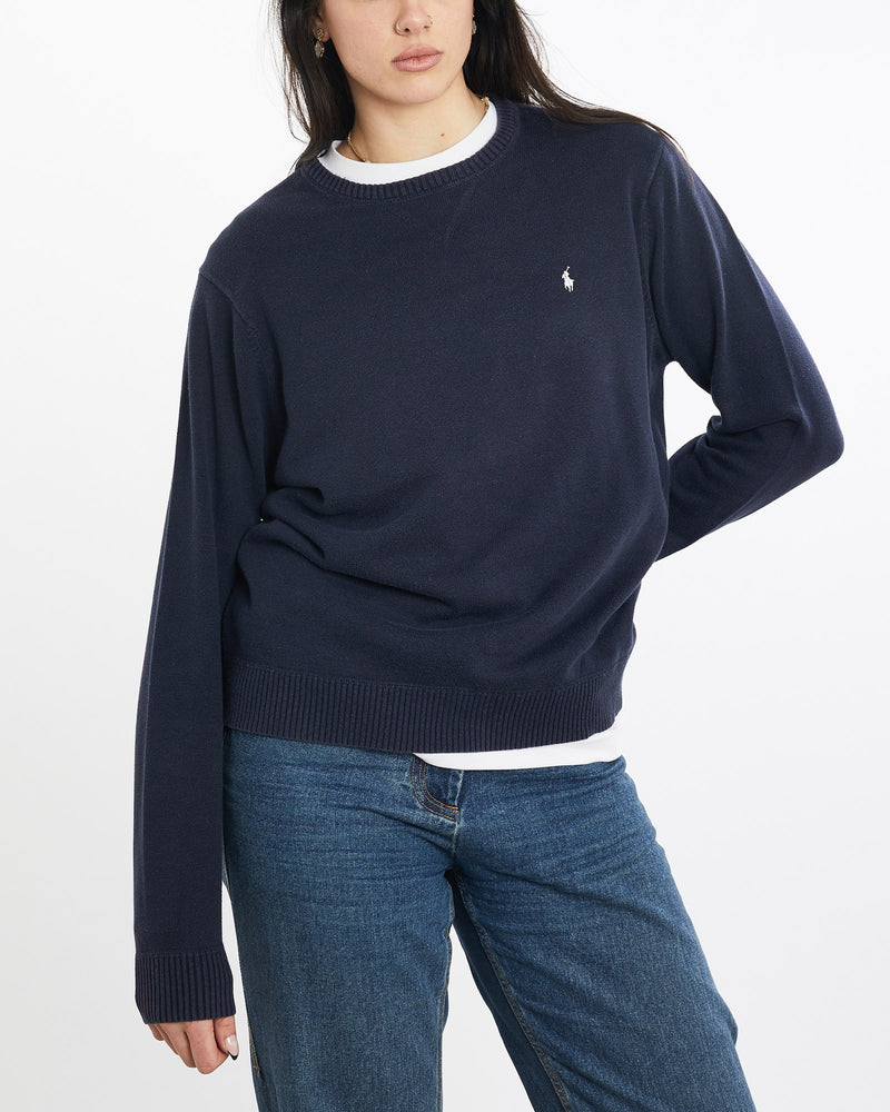 Vintage, 90s, Polo, Ralph, Lauren, Knit, Sweater, The Real Deal, size medium, colour Navy, newtown, sydney, australia, thrift store, opshop, preloved, secondhand, sustainable, retro, antique, 70s, 80s, 90s, 2000s, 00s, fashion, clothing, streetwear, trendy, garment, style, boutique, store, shop, archive, sale, cheap, best, top, Sweats and hoodies