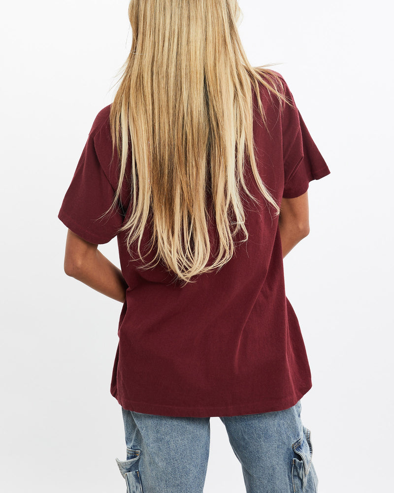 Vintage, 80s, NFL, Washington, Redskins, Tee, The Real Deal, size small, colour Burgundy, newtown, sydney, australia, thrift store, opshop, preloved, secondhand, sustainable, retro, antique, 70s, 80s, 90s, 2000s, 00s, fashion, clothing, streetwear, trendy, garment, style, boutique, store, shop, archive, sale, cheap, best, top, T-Shirts