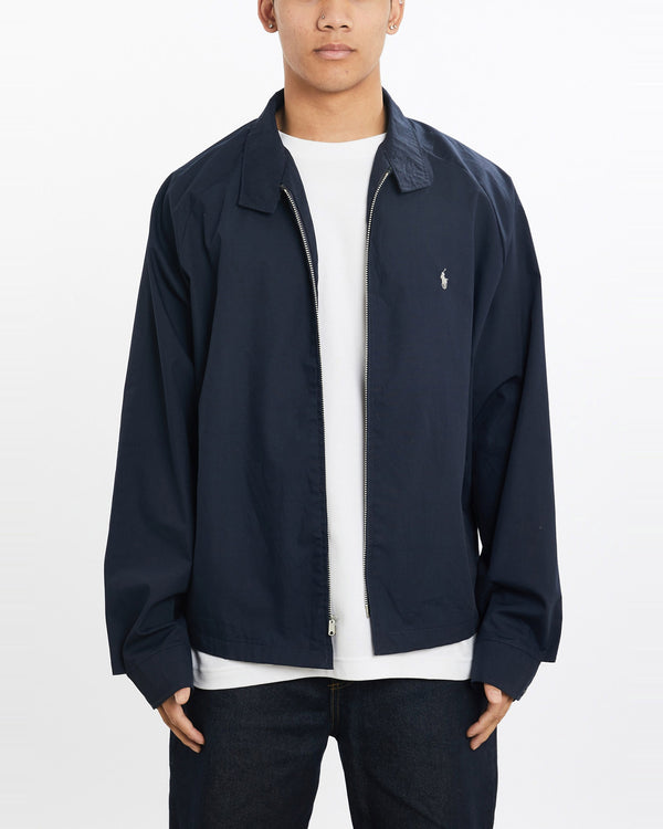 Vintage, 90s, Polo, Ralph, Lauren, Harrington, Jacket, The Real Deal, size large, colour Navy, newtown, sydney, australia, thrift store, opshop, preloved, secondhand, sustainable, retro, antique, 70s, 80s, 90s, 2000s, 00s, fashion, clothing, streetwear, trendy, garment, style, boutique, store, shop, archive, sale, cheap, best, top, Jackets