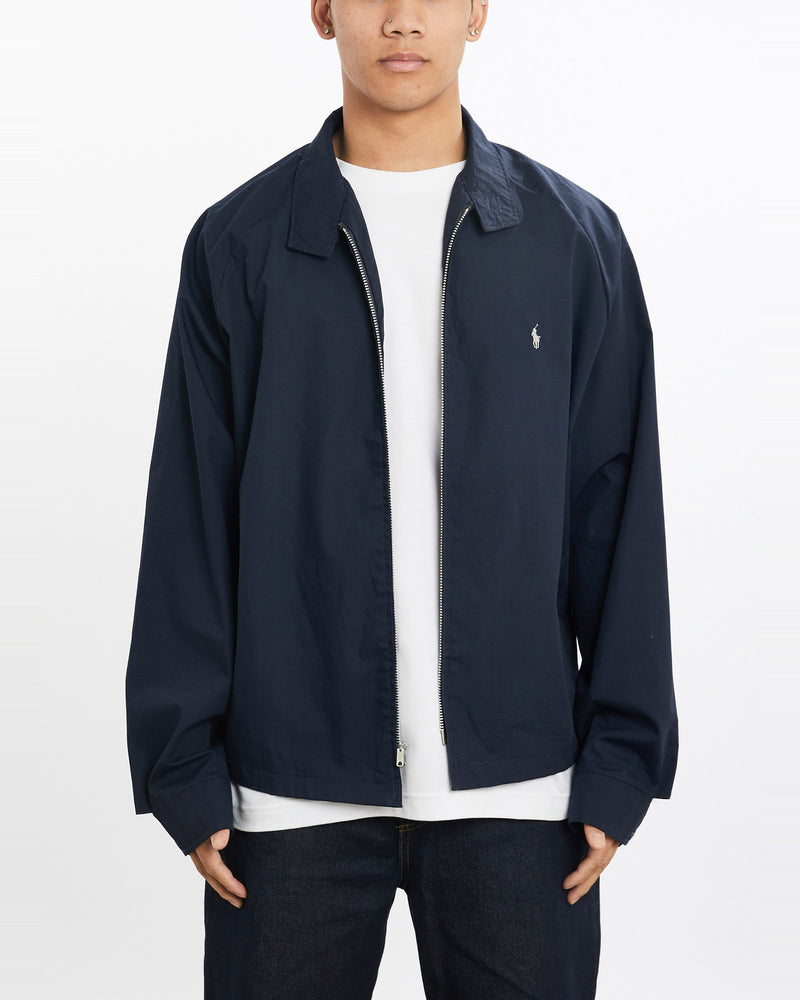 Vintage, 90s, Polo, Ralph, Lauren, Harrington, Jacket, The Real Deal, size large, colour Navy, newtown, sydney, australia, thrift store, opshop, preloved, secondhand, sustainable, retro, antique, 70s, 80s, 90s, 2000s, 00s, fashion, clothing, streetwear, trendy, garment, style, boutique, store, shop, archive, sale, cheap, best, top, Jackets