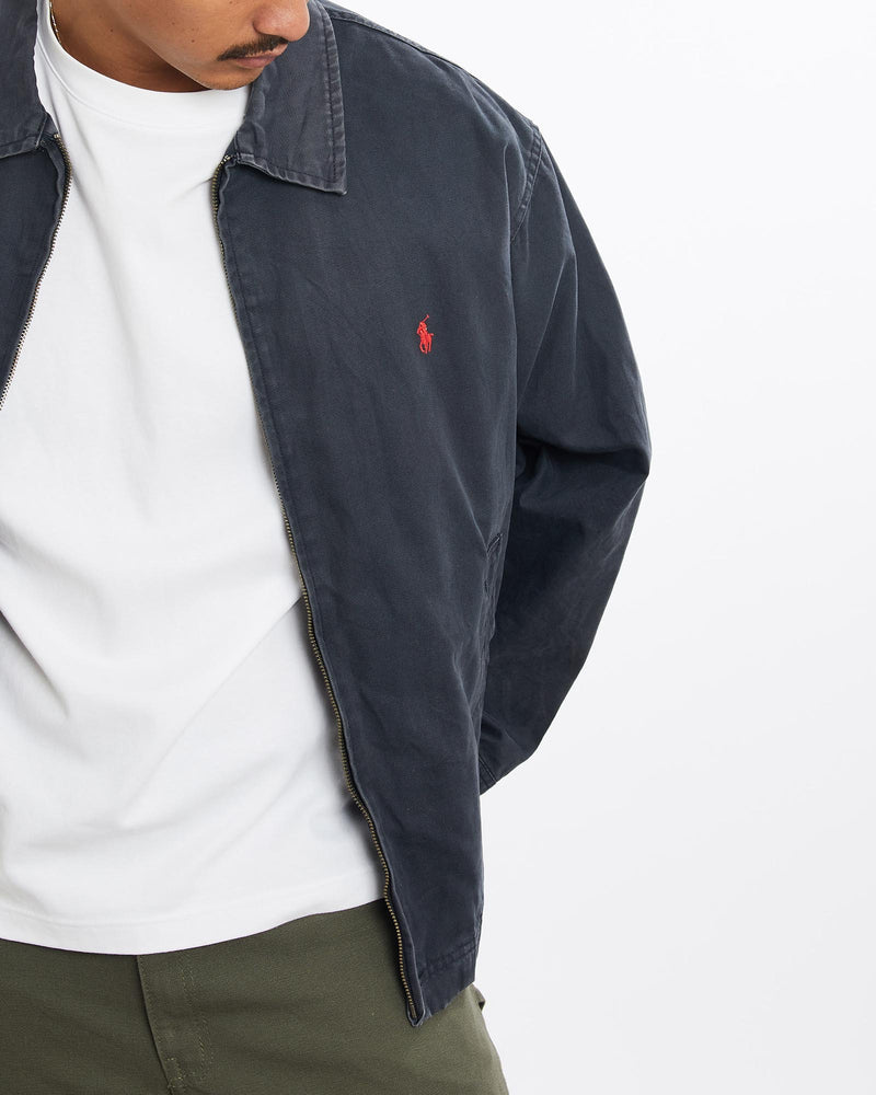 Vintage, 90s, Polo, Ralph, Lauren, Harrington, Jacket, The Real Deal, size large, colour Navy, newtown, sydney, australia, thrift store, opshop, preloved, secondhand, sustainable, retro, antique, 70s, 80s, 90s, 2000s, 00s, fashion, clothing, streetwear, trendy, garment, style, boutique, store, shop, archive, sale, cheap, best, top, Jackets