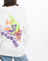 Vintage, 1988, Incline, Pro, Tour, Ski, Long, Sleeve, Tee, The Real Deal, size small, colour White, newtown, sydney, australia, thrift store, opshop, preloved, secondhand, sustainable, retro, antique, 70s, 80s, 90s, 2000s, 00s, fashion, clothing, streetwear, trendy, garment, style, boutique, store, shop, archive, sale, cheap, best, top, T-Shirts