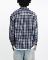 Vintage, 90s, Polo, Ralph, Lauren, Flannelette, Button, Up, Shirt, The Real Deal, size large, colour Navy, newtown, sydney, australia, thrift store, opshop, preloved, secondhand, sustainable, retro, antique, 70s, 80s, 90s, 2000s, 00s, fashion, clothing, streetwear, trendy, garment, style, boutique, store, shop, archive, sale, cheap, best, top, Shirts