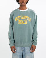 Vintage, 90s, Westhampton, Beach, Sweatshirt, The Real Deal, size large, colour Green, newtown, sydney, australia, thrift store, opshop, preloved, secondhand, sustainable, retro, antique, 70s, 80s, 90s, 2000s, 00s, fashion, clothing, streetwear, trendy, garment, style, boutique, store, shop, archive, sale, cheap, best, top, Sweats and hoodies