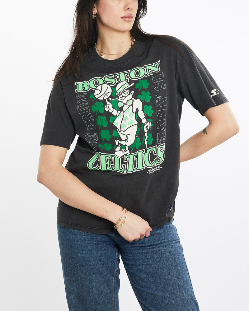 Vintage, 1991, Starter, NBA, Boston, Celtics, Tee, The Real Deal, size medium, colour Black, newtown, sydney, australia, thrift store, opshop, preloved, secondhand, sustainable, retro, antique, 70s, 80s, 90s, 2000s, 00s, fashion, clothing, streetwear, trendy, garment, style, boutique, store, shop, archive, sale, cheap, best, top, T-Shirts