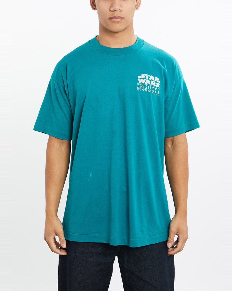 Vintage, 1999, Star, Wars, Episode, 1, KFC, Promo, Tee, The Real Deal, size large, colour Green, newtown, sydney, australia, thrift store, opshop, preloved, secondhand, sustainable, retro, antique, 70s, 80s, 90s, 2000s, 00s, fashion, clothing, streetwear, trendy, garment, style, boutique, store, shop, archive, sale, cheap, best, top, T-Shirts