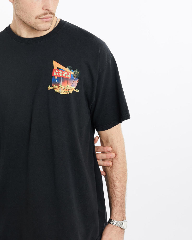 Vintage, In-N-Out, Burger, Tee, The Real Deal, size extra large, colour Black, newtown, sydney, australia, thrift store, opshop, preloved, secondhand, sustainable, retro, antique, 70s, 80s, 90s, 2000s, 00s, fashion, clothing, streetwear, trendy, garment, style, boutique, store, shop, archive, sale, cheap, best, top, T-Shirts