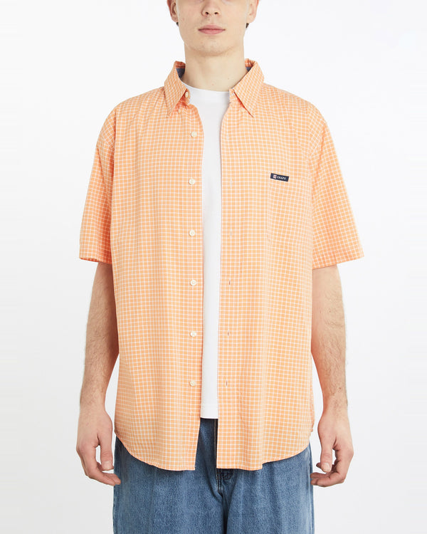 Vintage, 90s, Chaps, Ralph, Lauren, Short, Sleeve, Button, Up, Shirt, The Real Deal, size extra large, colour Orange, newtown, sydney, australia, thrift store, opshop, preloved, secondhand, sustainable, retro, antique, 70s, 80s, 90s, 2000s, 00s, fashion, clothing, streetwear, trendy, garment, style, boutique, store, shop, archive, sale, cheap, best, top, Shirts