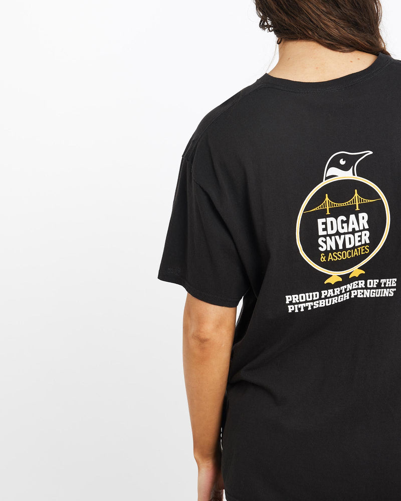 Vintage, NHL, Pittsburgh, Penguins, Tee, The Real Deal, size medium, colour Black, newtown, sydney, australia, thrift store, opshop, preloved, secondhand, sustainable, retro, antique, 70s, 80s, 90s, 2000s, 00s, fashion, clothing, streetwear, trendy, garment, style, boutique, store, shop, archive, sale, cheap, best, top, T-Shirts