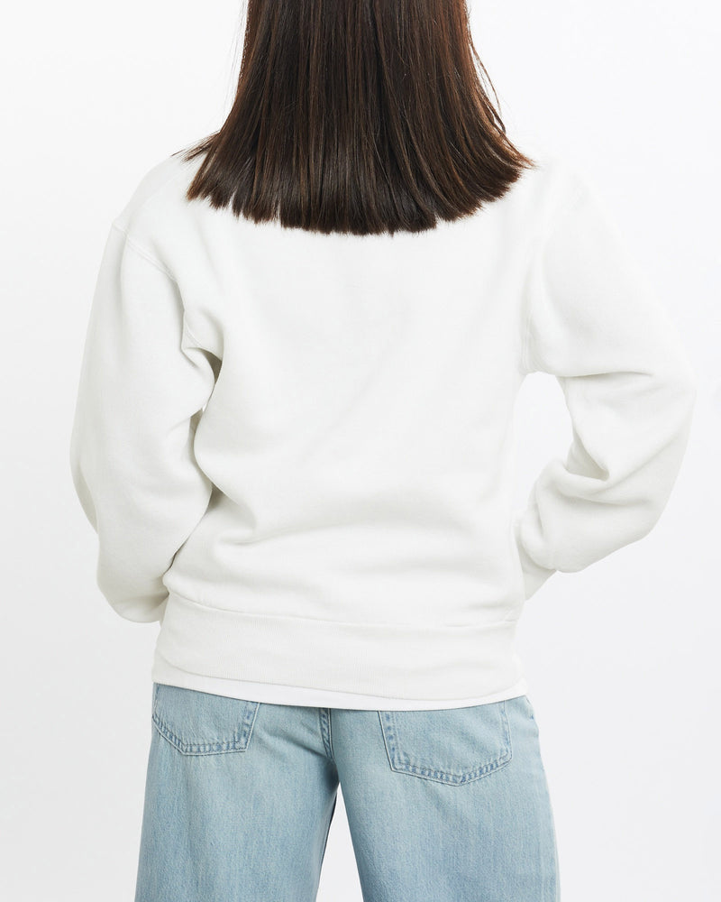 Vintage, 1995, MLB, Toronto, Blue, Jays, Sweatshirt, The Real Deal, size double extra small, colour White, newtown, sydney, australia, thrift store, opshop, preloved, secondhand, sustainable, retro, antique, 70s, 80s, 90s, 2000s, 00s, fashion, clothing, streetwear, trendy, garment, style, boutique, store, shop, archive, sale, cheap, best, top, Sweats and hoodies