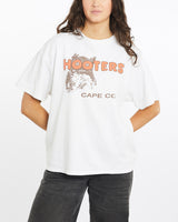 Vintage, 90s, Hooters, Tee, The Real Deal, size medium, colour White, newtown, sydney, australia, thrift store, opshop, preloved, secondhand, sustainable, retro, antique, 70s, 80s, 90s, 2000s, 00s, fashion, clothing, streetwear, trendy, garment, style, boutique, store, shop, archive, sale, cheap, best, top, T-Shirts