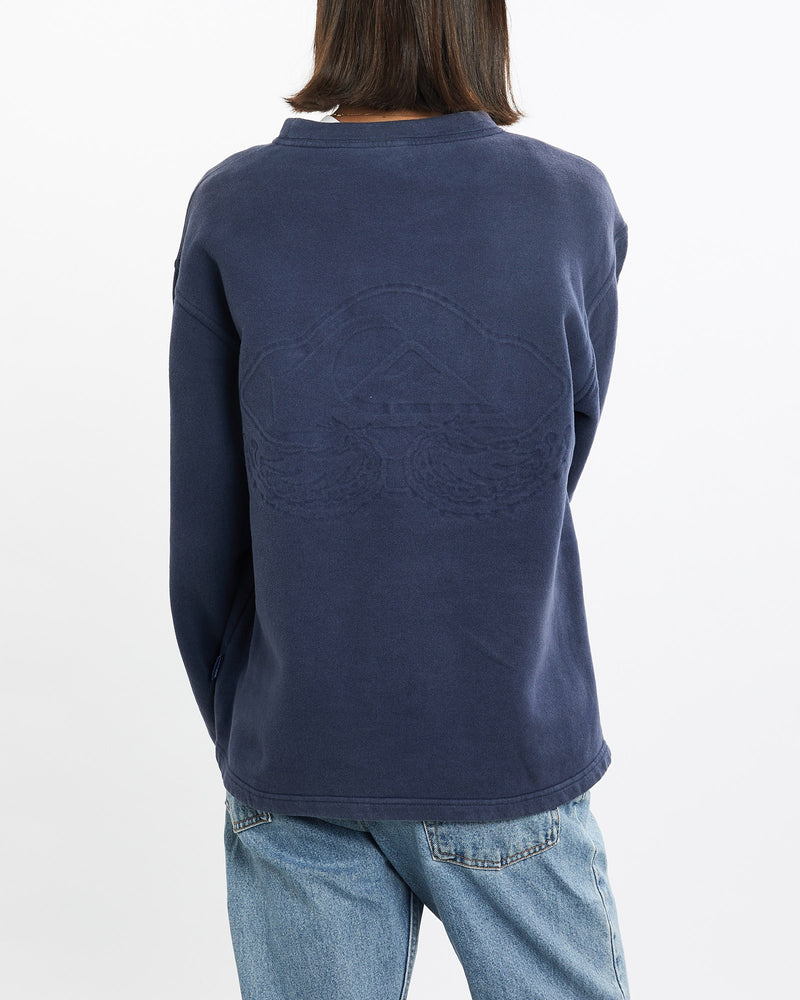 Vintage, Quiksilver, Surf, Sweatshirt, The Real Deal, size medium, colour Navy, newtown, sydney, australia, thrift store, opshop, preloved, secondhand, sustainable, retro, antique, 70s, 80s, 90s, 2000s, 00s, fashion, clothing, streetwear, trendy, garment, style, boutique, store, shop, archive, sale, cheap, best, top, Sweats and hoodies