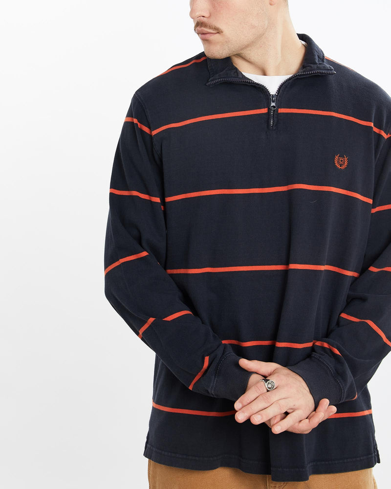 Chaps, Ralph, Lauren, Lightweight, Quarter, Zip, Sweatshirt, The Real Deal, size extra large, colour Multicolour, newtown, sydney, australia, thrift store, opshop, preloved, secondhand, sustainable, retro, antique, 70s, 80s, 90s, 2000s, 00s, fashion, clothing, streetwear, trendy, garment, style, boutique, store, shop, archive, sale, cheap, best, top, Sweats and hoodies