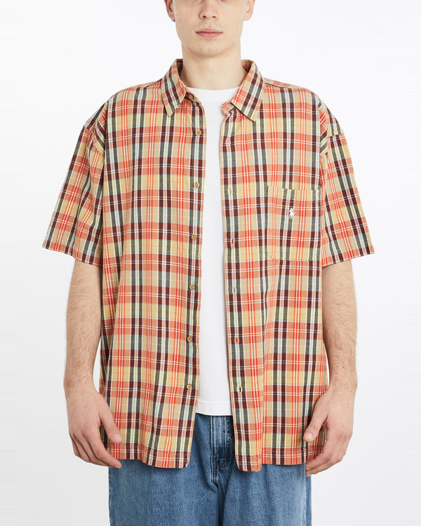 Vintage, 90s, Polo, Ralph, Lauren, Short, Sleeve, Button, Up, Shirt, The Real Deal, size extra large, colour Multicolour, newtown, sydney, australia, thrift store, opshop, preloved, secondhand, sustainable, retro, antique, 70s, 80s, 90s, 2000s, 00s, fashion, clothing, streetwear, trendy, garment, style, boutique, store, shop, archive, sale, cheap, best, top, Shirts