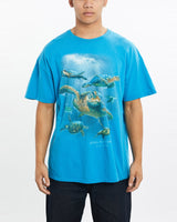 Vintage, Sea, Turtle, Wildlife, Tee, The Real Deal, size large, colour Blue, newtown, sydney, australia, thrift store, opshop, preloved, secondhand, sustainable, retro, antique, 70s, 80s, 90s, 2000s, 00s, fashion, clothing, streetwear, trendy, garment, style, boutique, store, shop, archive, sale, cheap, best, top, T-Shirts