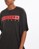 Vintage, 90s, Nike, Town, Chicago, Tee, The Real Deal, size medium, colour Black, newtown, sydney, australia, thrift store, opshop, preloved, secondhand, sustainable, retro, antique, 70s, 80s, 90s, 2000s, 00s, fashion, clothing, streetwear, trendy, garment, style, boutique, store, shop, archive, sale, cheap, best, top, T-Shirts