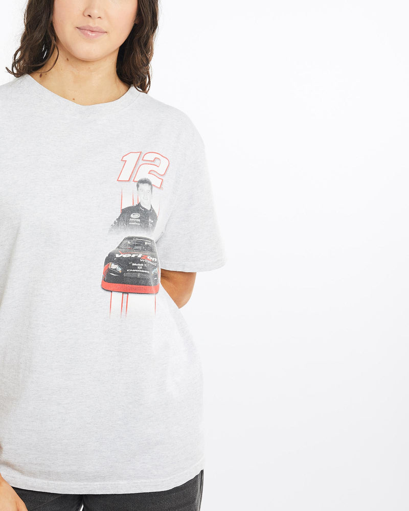 Vintage, Justin, Allgaier, NASCAR, Racing, Tee, The Real Deal, size medium, colour Grey, newtown, sydney, australia, thrift store, opshop, preloved, secondhand, sustainable, retro, antique, 70s, 80s, 90s, 2000s, 00s, fashion, clothing, streetwear, trendy, garment, style, boutique, store, shop, archive, sale, cheap, best, top, T-Shirts
