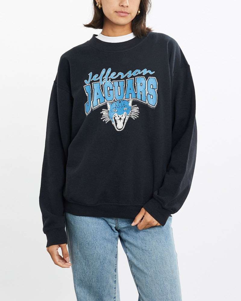 Vintage, Jefferson, Jaguars, Football, Tee, The Real Deal, size small, colour Black, newtown, sydney, australia, thrift store, opshop, preloved, secondhand, sustainable, retro, antique, 70s, 80s, 90s, 2000s, 00s, fashion, clothing, streetwear, trendy, garment, style, boutique, store, shop, archive, sale, cheap, best, top, T-Shirts