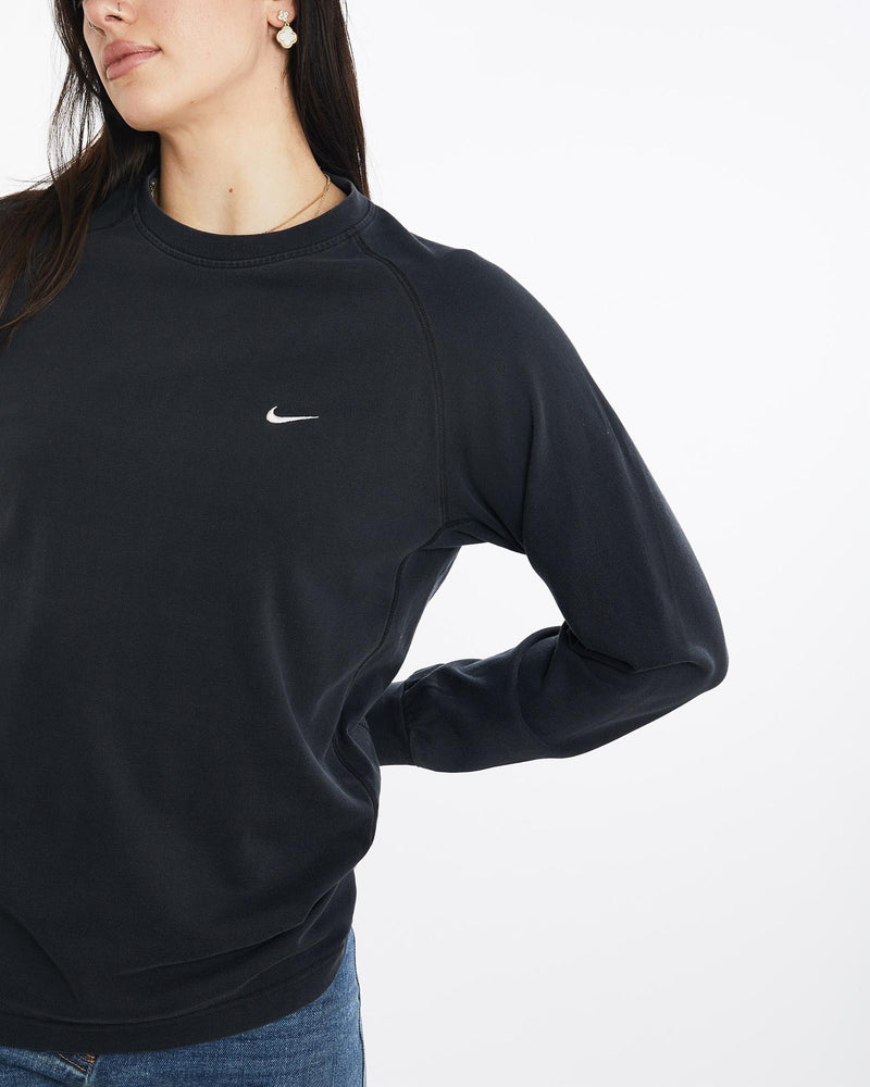 Vintage, Nike, Long, Sleeve, Tee, The Real Deal, size medium, colour Black, newtown, sydney, australia, thrift store, opshop, preloved, secondhand, sustainable, retro, antique, 70s, 80s, 90s, 2000s, 00s, fashion, clothing, streetwear, trendy, garment, style, boutique, store, shop, archive, sale, cheap, best, top, T-Shirts