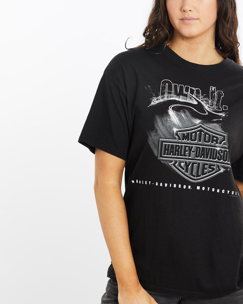 Vintage, Harley, Davidson, Tee, The Real Deal, size medium, colour Black, newtown, sydney, australia, thrift store, opshop, preloved, secondhand, sustainable, retro, antique, 70s, 80s, 90s, 2000s, 00s, fashion, clothing, streetwear, trendy, garment, style, boutique, store, shop, archive, sale, cheap, best, top, T-Shirts