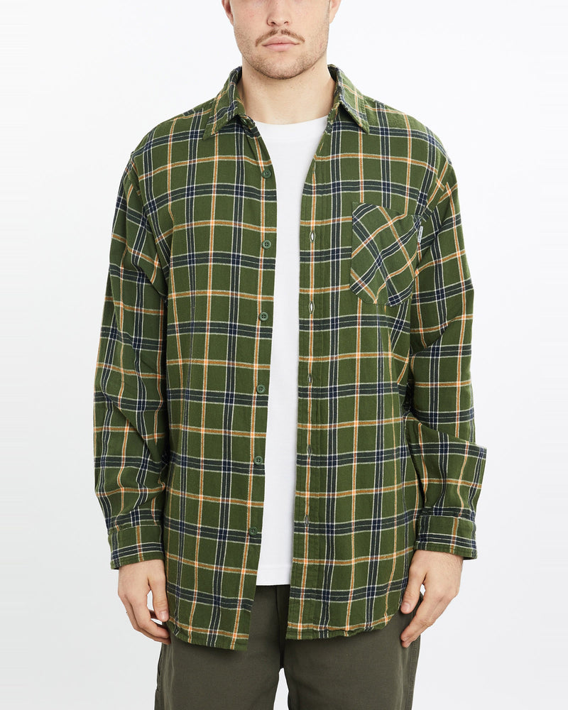 Vintage, Carhartt, Flannelette, Button, Up, Shirt, The Real Deal, size extra large, colour Green, newtown, sydney, australia, thrift store, opshop, preloved, secondhand, sustainable, retro, antique, 70s, 80s, 90s, 2000s, 00s, fashion, clothing, streetwear, trendy, garment, style, boutique, store, shop, archive, sale, cheap, best, top, Shirts