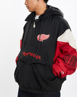 90s, Logo, 7, NHL, Detroit, Red, Wings, Puffer, Jacket, The Real Deal, size large, colour Multicolour, newtown, sydney, australia, thrift store, opshop, preloved, secondhand, sustainable, retro, antique, 70s, 80s, 90s, 2000s, 00s, fashion, clothing, streetwear, trendy, garment, style, boutique, store, shop, archive, sale, cheap, best, top, Jackets