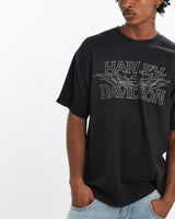 Vintage, Harley, Davidson, Tee, The Real Deal, size large, colour Black, newtown, sydney, australia, thrift store, opshop, preloved, secondhand, sustainable, retro, antique, 70s, 80s, 90s, 2000s, 00s, fashion, clothing, streetwear, trendy, garment, style, boutique, store, shop, archive, sale, cheap, best, top, T-Shirts