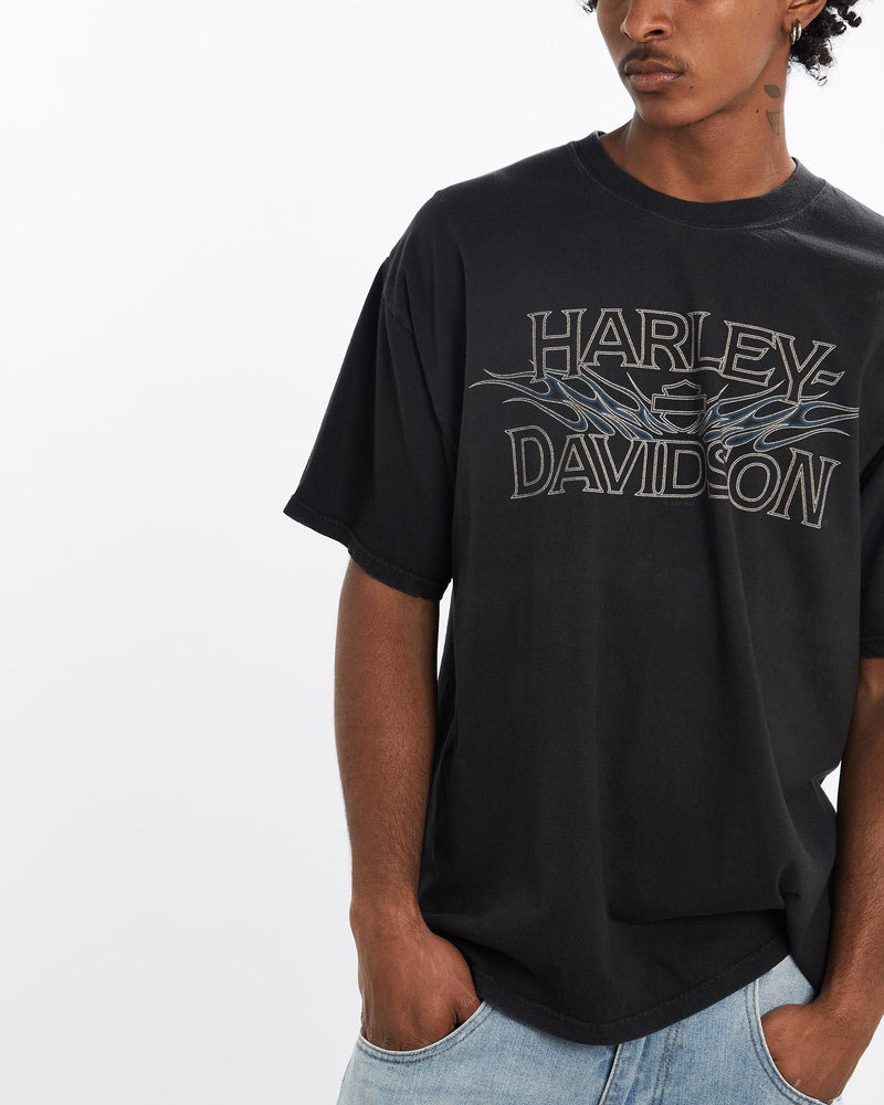 Vintage, Harley, Davidson, Tee, The Real Deal, size large, colour Black, newtown, sydney, australia, thrift store, opshop, preloved, secondhand, sustainable, retro, antique, 70s, 80s, 90s, 2000s, 00s, fashion, clothing, streetwear, trendy, garment, style, boutique, store, shop, archive, sale, cheap, best, top, T-Shirts