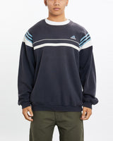 Vintage, Adidas, Sweatshirt, The Real Deal, size large, colour Navy, newtown, sydney, australia, thrift store, opshop, preloved, secondhand, sustainable, retro, antique, 70s, 80s, 90s, 2000s, 00s, fashion, clothing, streetwear, trendy, garment, style, boutique, store, shop, archive, sale, cheap, best, top, Sweats and hoodies