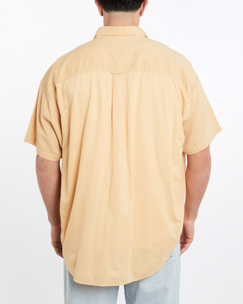 Vintage, 90s, Chaps, Ralph, Lauren, Short, Sleeve, Button, Up, Shirt, The Real Deal, size double extra large, colour Yellow, newtown, sydney, australia, thrift store, opshop, preloved, secondhand, sustainable, retro, antique, 70s, 80s, 90s, 2000s, 00s, fashion, clothing, streetwear, trendy, garment, style, boutique, store, shop, archive, sale, cheap, best, top, Shirts