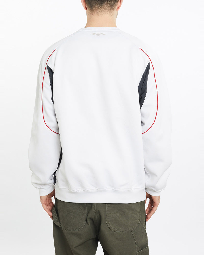 Vintage, 90s, Umbro, Sweatshirt, The Real Deal, size extra large, colour White, newtown, sydney, australia, thrift store, opshop, preloved, secondhand, sustainable, retro, antique, 70s, 80s, 90s, 2000s, 00s, fashion, clothing, streetwear, trendy, garment, style, boutique, store, shop, archive, sale, cheap, best, top, Sweats and hoodies