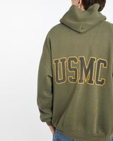 Vintage, United, States, Marine, Corps, Hooded, Sweatshirt, The Real Deal, size extra large, colour Green, newtown, sydney, australia, thrift store, opshop, preloved, secondhand, sustainable, retro, antique, 70s, 80s, 90s, 2000s, 00s, fashion, clothing, streetwear, trendy, garment, style, boutique, store, shop, archive, sale, cheap, best, top, Sweats and hoodies