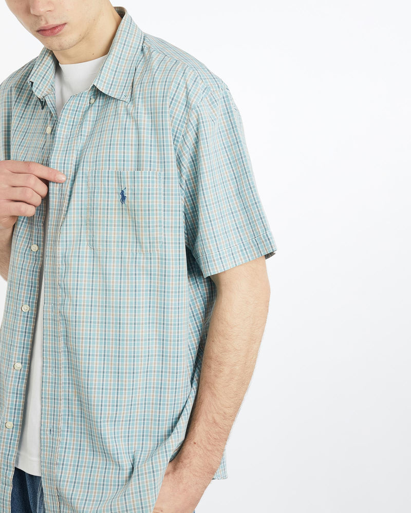 Vintage, 90s, Polo, Ralph, Lauren, Short, Sleeve, Button, Up, Shirt, The Real Deal, size extra large, colour Multicolour, newtown, sydney, australia, thrift store, opshop, preloved, secondhand, sustainable, retro, antique, 70s, 80s, 90s, 2000s, 00s, fashion, clothing, streetwear, trendy, garment, style, boutique, store, shop, archive, sale, cheap, best, top, Shirts