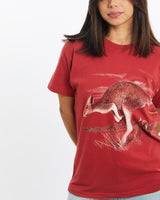 Vintage, Kangaroo, Wildlife, Tee, The Real Deal, size double extra small, colour Red, newtown, sydney, australia, thrift store, opshop, preloved, secondhand, sustainable, retro, antique, 70s, 80s, 90s, 2000s, 00s, fashion, clothing, streetwear, trendy, garment, style, boutique, store, shop, archive, sale, cheap, best, top, T-Shirts