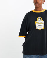 Vintage, MLB, Pittsburgh, Pirates, Tee, The Real Deal, size large, colour Black, newtown, sydney, australia, thrift store, opshop, preloved, secondhand, sustainable, retro, antique, 70s, 80s, 90s, 2000s, 00s, fashion, clothing, streetwear, trendy, garment, style, boutique, store, shop, archive, sale, cheap, best, top, T-Shirts