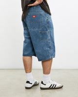 Vintage, Dickies, Denim, Carpenter, Shorts, The Real Deal, size 32", colour Blue, newtown, sydney, australia, thrift store, opshop, preloved, secondhand, sustainable, retro, antique, 70s, 80s, 90s, 2000s, 00s, fashion, clothing, streetwear, trendy, garment, style, boutique, store, shop, archive, sale, cheap, best, top, Shorts