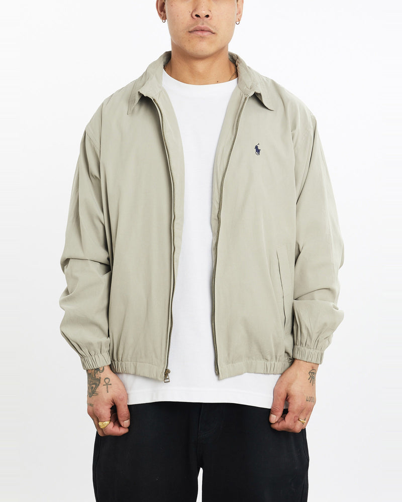 Vintage, 90s, Polo, Ralph, Lauren, Harrington, Jacket, The Real Deal, size extra large, colour Grey, newtown, sydney, australia, thrift store, opshop, preloved, secondhand, sustainable, retro, antique, 70s, 80s, 90s, 2000s, 00s, fashion, clothing, streetwear, trendy, garment, style, boutique, store, shop, archive, sale, cheap, best, top, Jackets