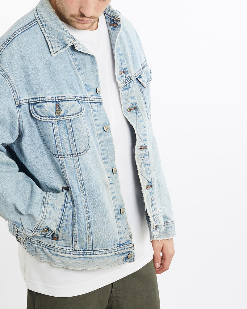 Vintage, Lee, Denim, Jacket, The Real Deal, size extra large, colour Blue, newtown, sydney, australia, thrift store, opshop, preloved, secondhand, sustainable, retro, antique, 70s, 80s, 90s, 2000s, 00s, fashion, clothing, streetwear, trendy, garment, style, boutique, store, shop, archive, sale, cheap, best, top, Jackets