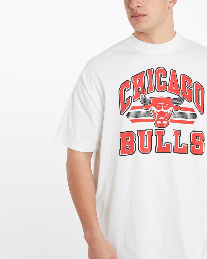 Vintage, 90s, NBA, Chicago, Bulls, Tee, The Real Deal, size double extra large, colour White, newtown, sydney, australia, thrift store, opshop, preloved, secondhand, sustainable, retro, antique, 70s, 80s, 90s, 2000s, 00s, fashion, clothing, streetwear, trendy, garment, style, boutique, store, shop, archive, sale, cheap, best, top, T-Shirts
