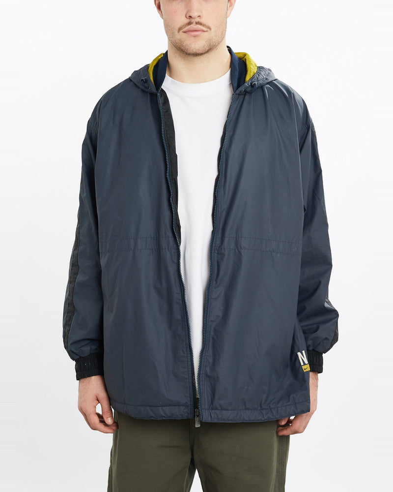 Vintage, 90s, Nike, Windbreaker, Jacket, The Real Deal, size extra large, colour Navy, newtown, sydney, australia, thrift store, opshop, preloved, secondhand, sustainable, retro, antique, 70s, 80s, 90s, 2000s, 00s, fashion, clothing, streetwear, trendy, garment, style, boutique, store, shop, archive, sale, cheap, best, top, Jackets