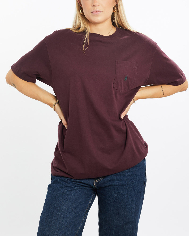 Vintage, 90s, Polo, Ralph, Lauren, Tee, The Real Deal, size medium, colour Purple, newtown, sydney, australia, thrift store, opshop, preloved, secondhand, sustainable, retro, antique, 70s, 80s, 90s, 2000s, 00s, fashion, clothing, streetwear, trendy, garment, style, boutique, store, shop, archive, sale, cheap, best, top, T-Shirts