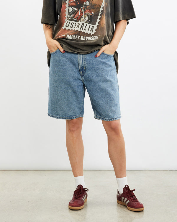 Vintage, Faded, Glory, Denim, Shorts, The Real Deal, size 31", colour Blue, newtown, sydney, australia, thrift store, opshop, preloved, secondhand, sustainable, retro, antique, 70s, 80s, 90s, 2000s, 00s, fashion, clothing, streetwear, trendy, garment, style, boutique, store, shop, archive, sale, cheap, best, top, Shorts