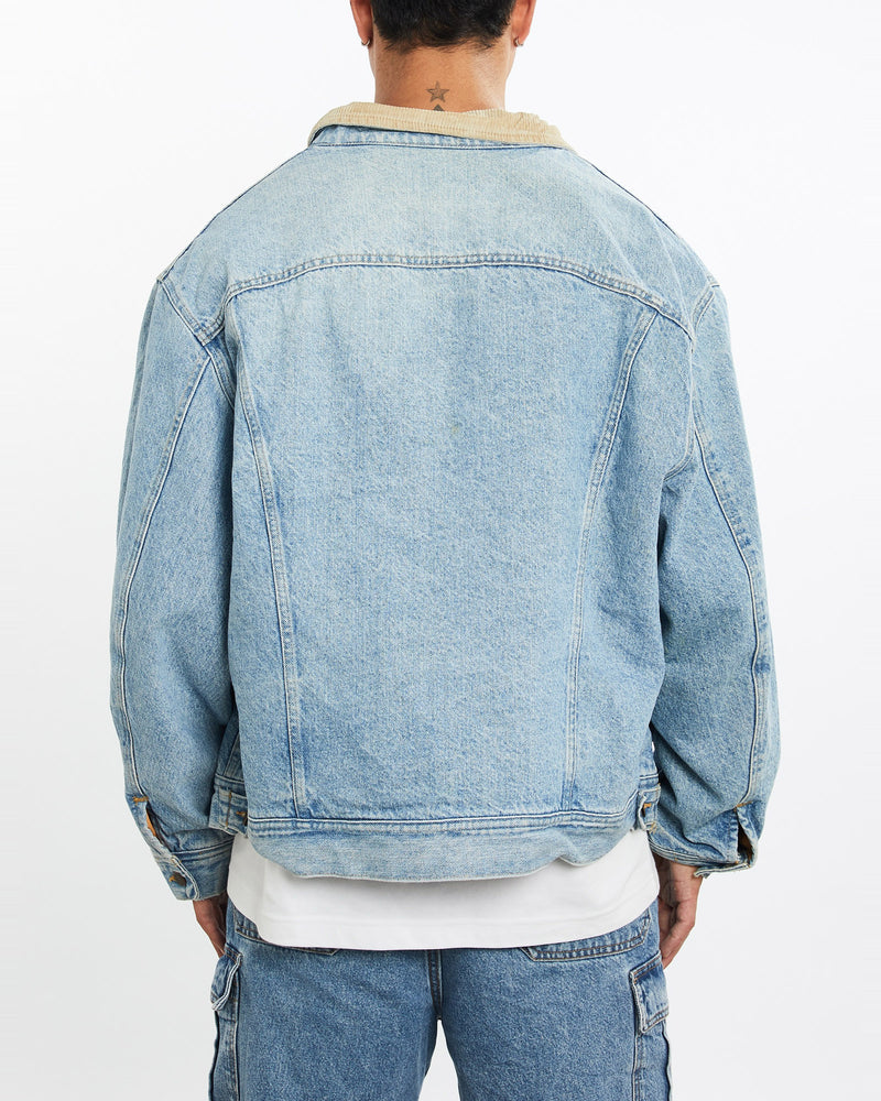 Vintage, 90s, Lee, Blanket, Lined, Denim, Jacket, The Real Deal, size double extra large, colour Blue, newtown, sydney, australia, thrift store, opshop, preloved, secondhand, sustainable, retro, antique, 70s, 80s, 90s, 2000s, 00s, fashion, clothing, streetwear, trendy, garment, style, boutique, store, shop, archive, sale, cheap, best, top, Jackets