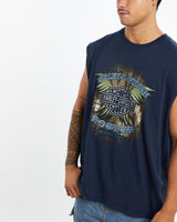 Vintage, Harley, Davidson, Tank, The Real Deal, size extra large, colour Blue, newtown, sydney, australia, thrift store, opshop, preloved, secondhand, sustainable, retro, antique, 70s, 80s, 90s, 2000s, 00s, fashion, clothing, streetwear, trendy, garment, style, boutique, store, shop, archive, sale, cheap, best, top, T-Shirts