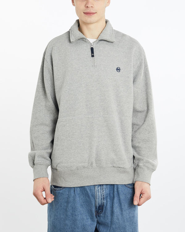 Vintage, Nautica, Competition, Quarter, Zip, Sweatshirt, The Real Deal, size extra large, colour Grey, newtown, sydney, australia, thrift store, opshop, preloved, secondhand, sustainable, retro, antique, 70s, 80s, 90s, 2000s, 00s, fashion, clothing, streetwear, trendy, garment, style, boutique, store, shop, archive, sale, cheap, best, top, Sweats and hoodies