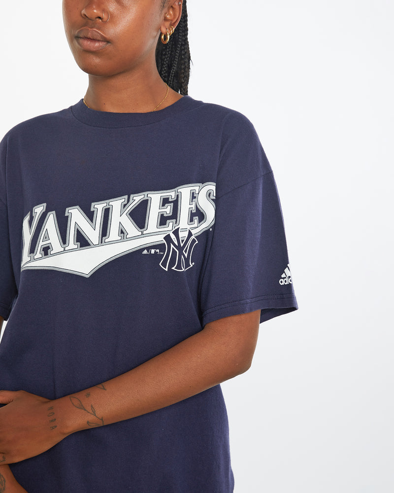 Vintage Adidas MLB New York Yankees Tee <br>M , The Real Deal , newtown, sydney, australia, thrift store, opshop, preloved, secondhand, sustainable, retro, antique, 70s, 80s, 90s, 2000s, 00s, fashion, clothing, streetwear, trendy, garment, style, boutique, store, shop, archive, sale, cheap, best, top