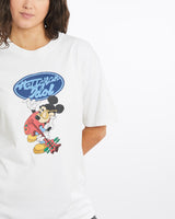 Vintage, 90s, Disney, Mickey, Mouse, Hallahan, Idol', Tee, The Real Deal, size medium, colour White, newtown, sydney, australia, thrift store, opshop, preloved, secondhand, sustainable, retro, antique, 70s, 80s, 90s, 2000s, 00s, fashion, clothing, streetwear, trendy, garment, style, boutique, store, shop, archive, sale, cheap, best, top, T-Shirts